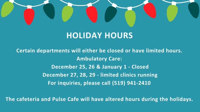 Headwaters Health Care Centre Holiday Hours