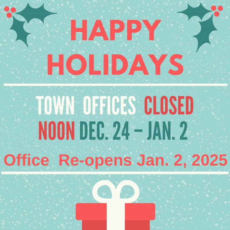 Town of Shelburne - Holiday Hours