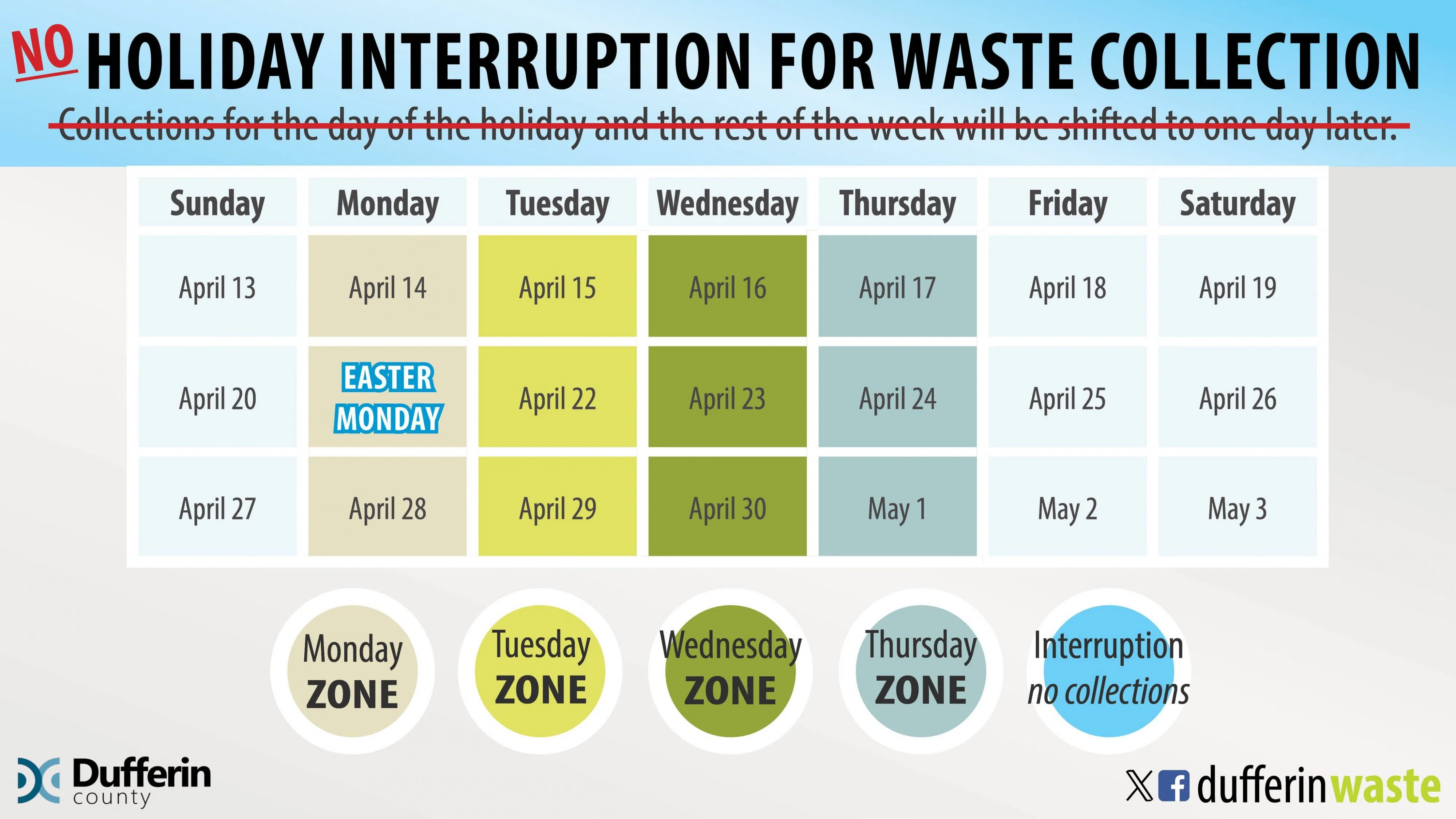 No changes to waste collection Easter Weekend