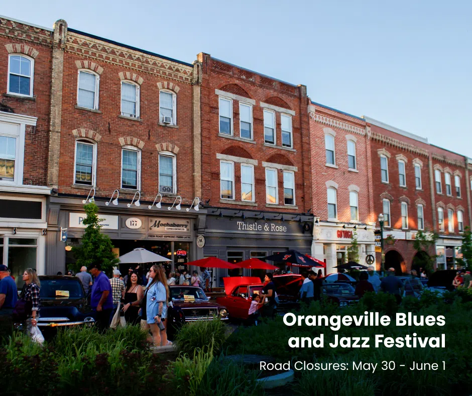Road Closures During Orangeville Blues & Jazz Festival