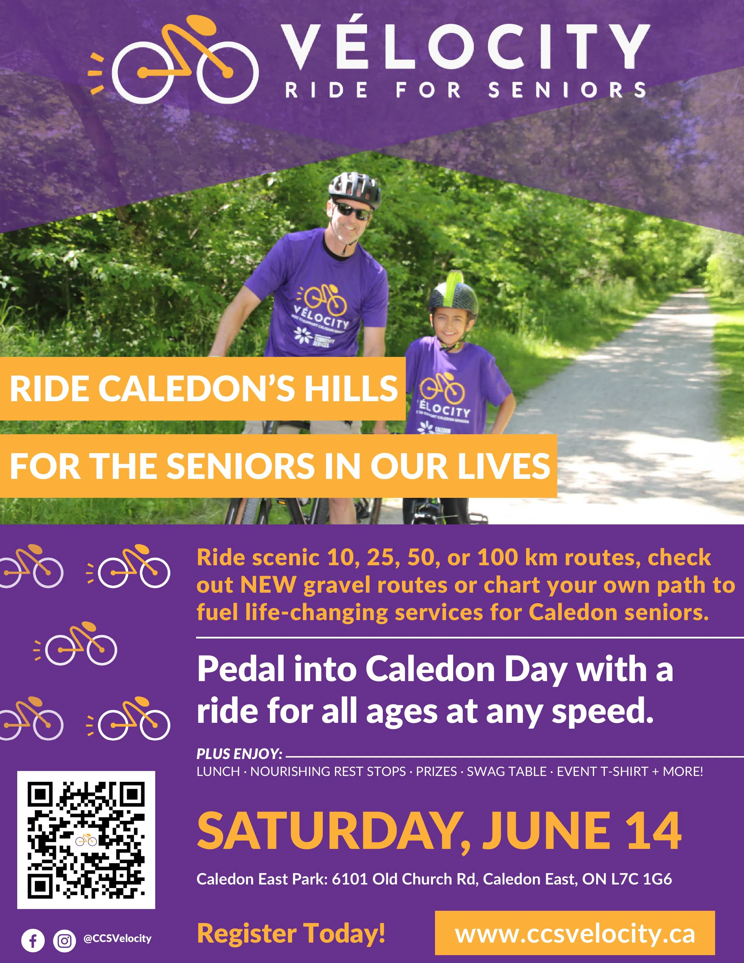 Caledon Community Services holding Velocity Ride on Saturday, June 14th