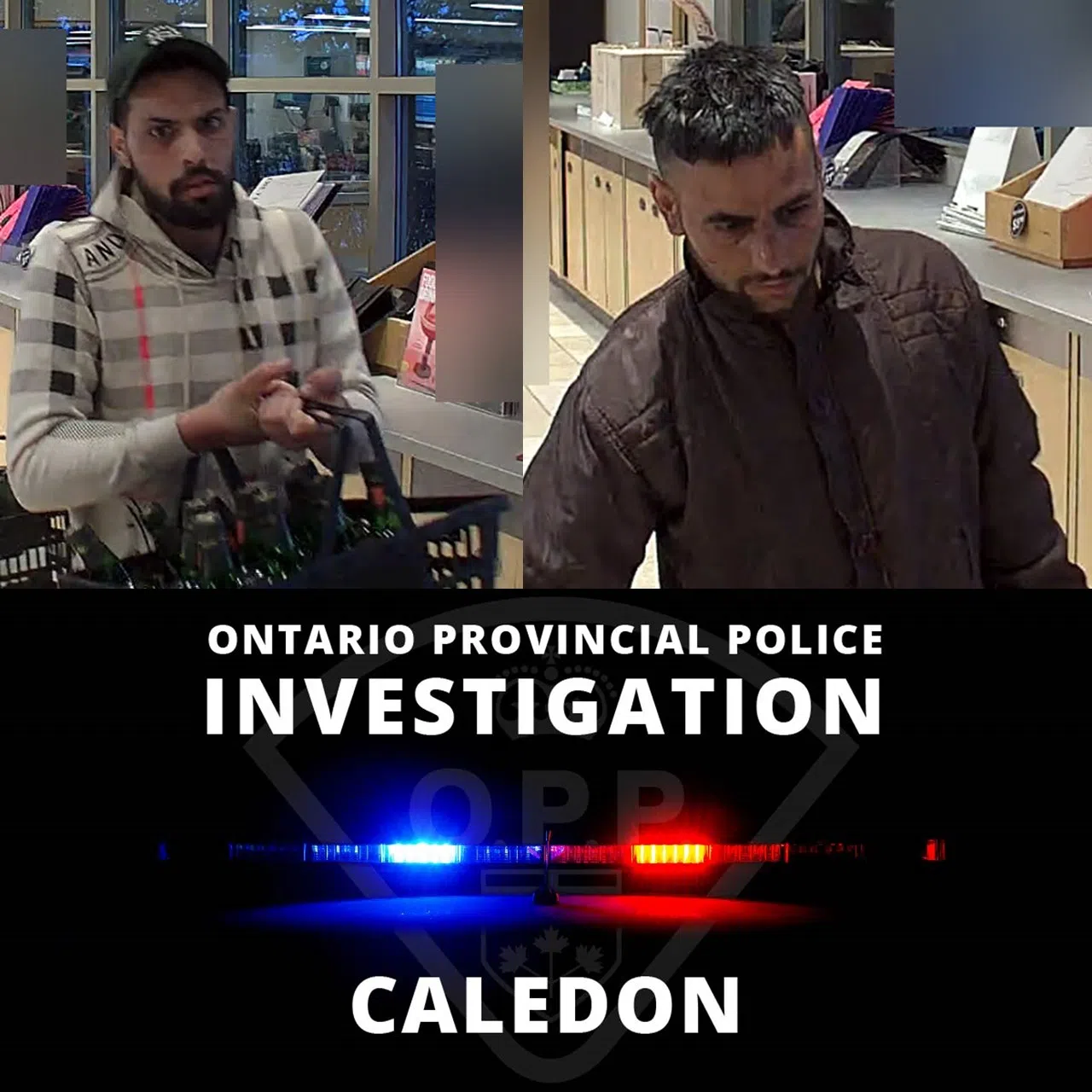 Caledon OPP seeking help to identify suspects involved in a theft