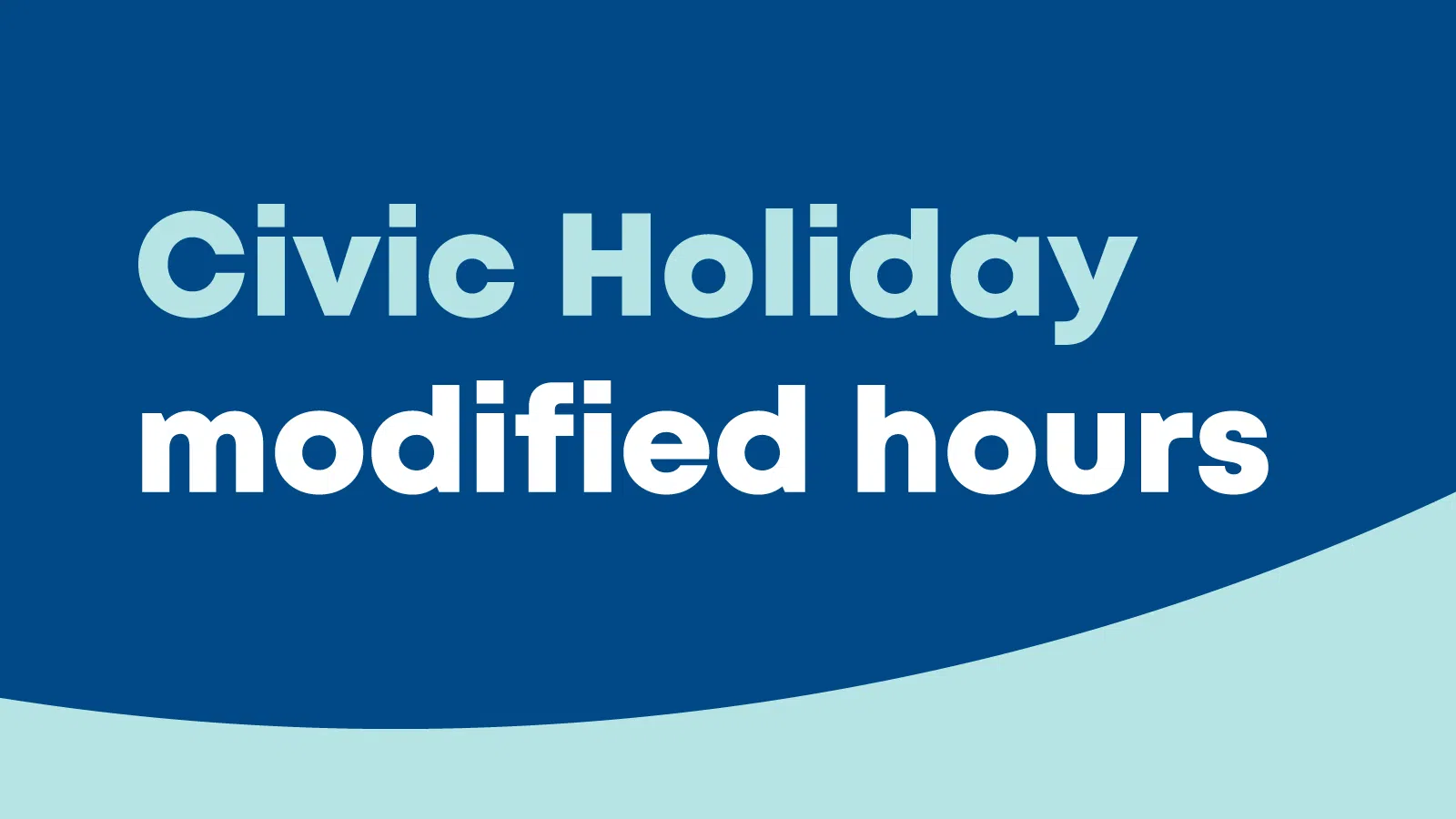 Civic Holiday hours at Town of Orangeville