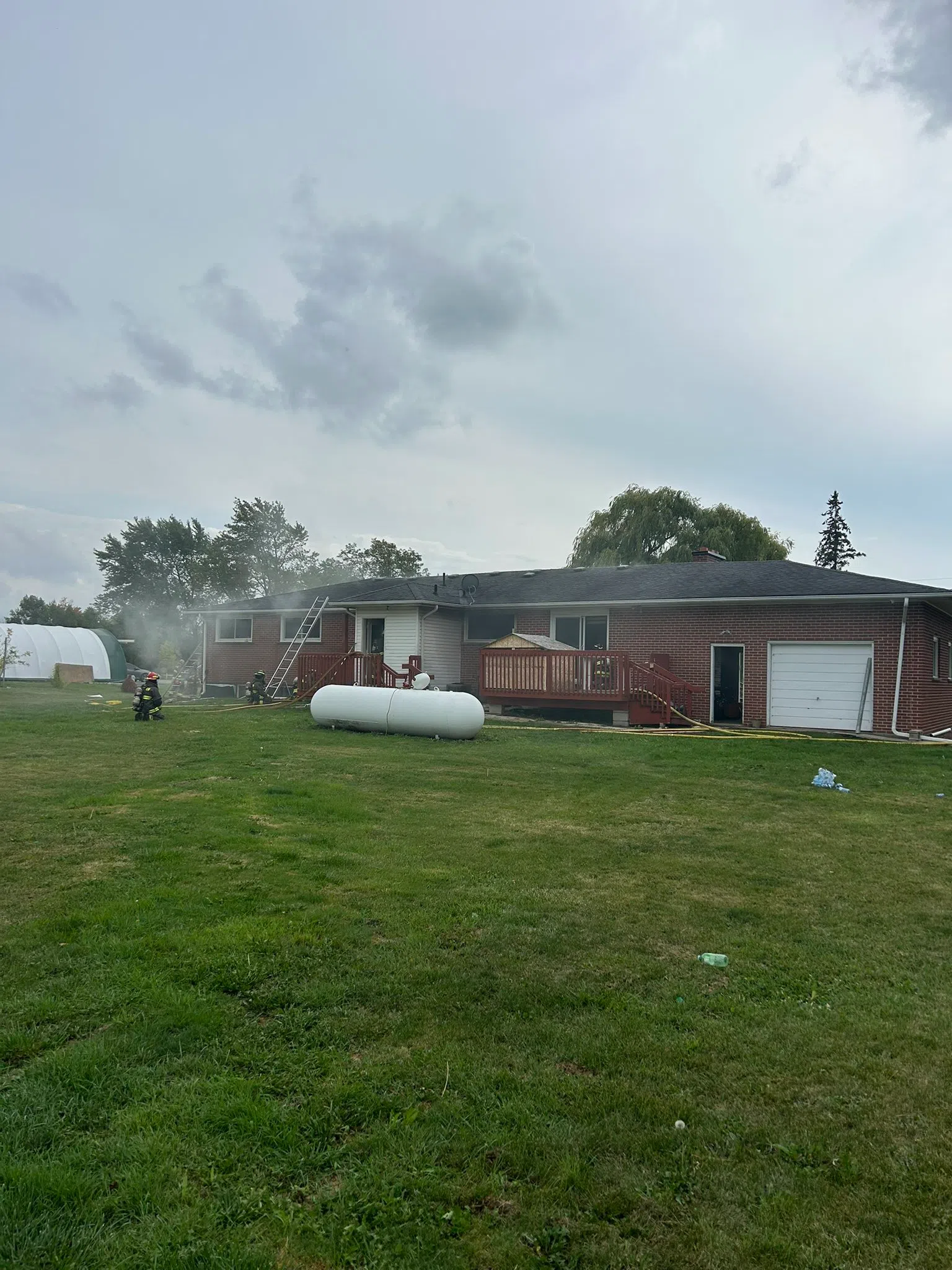 Caledon Fire and Emergency Services fight house fire