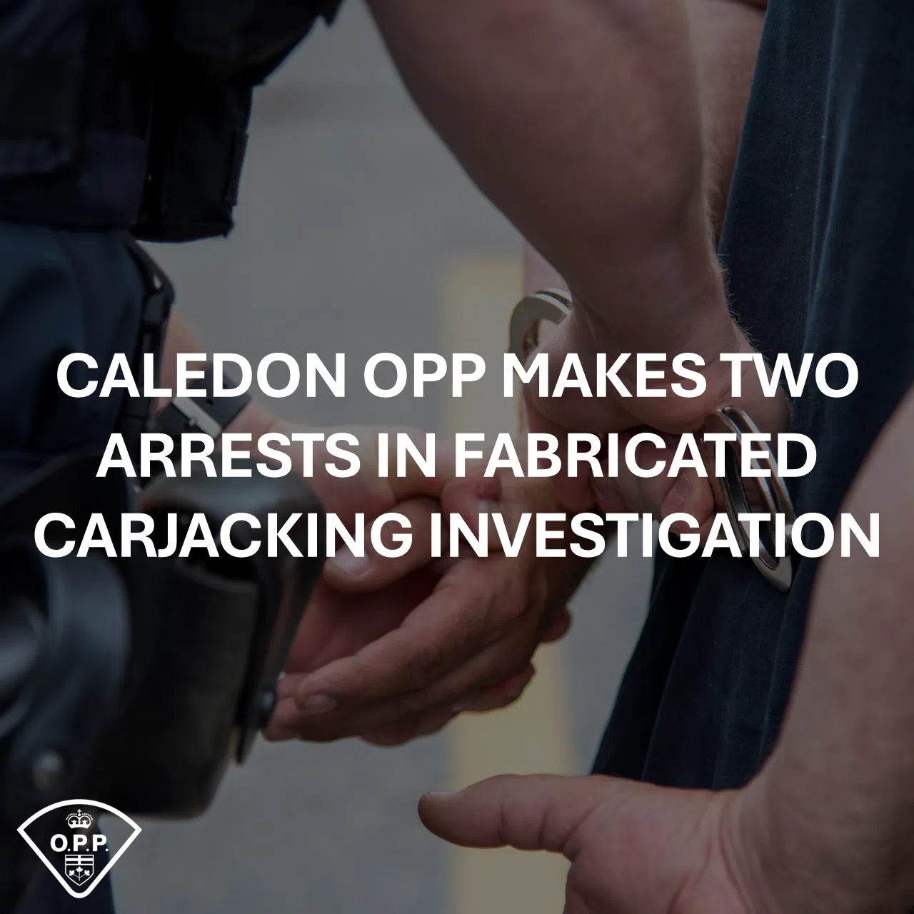 Caledon OPP lay charges against two individuals following investigation into a carjacking.
