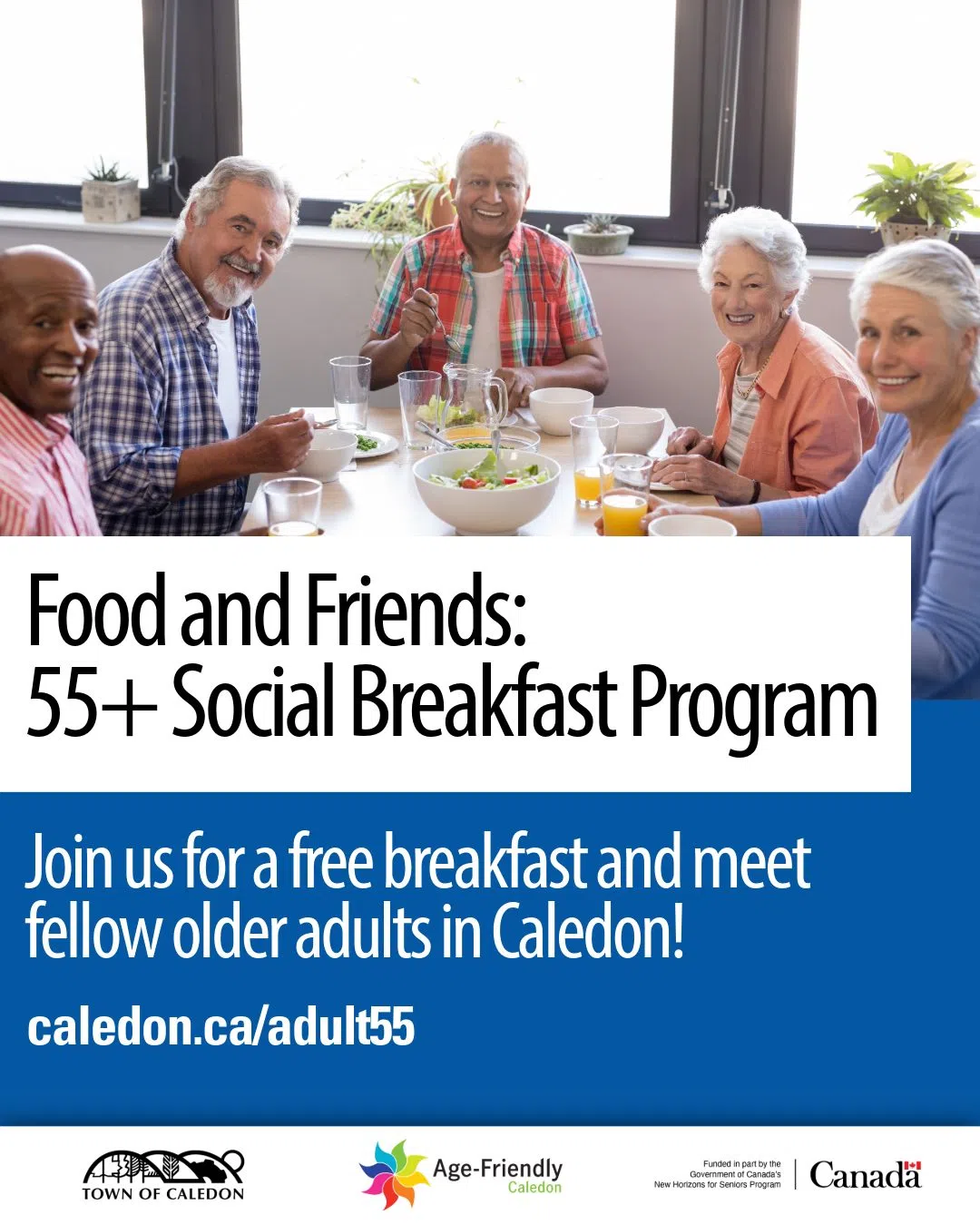 New Adult 55+ Social Breakfast Program in Caledon