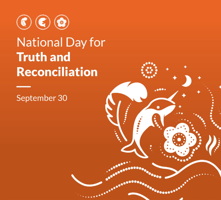 Town of Caledon commemorating National Day for Truth and Reconciliation day with a flag raising and drop-in art activity