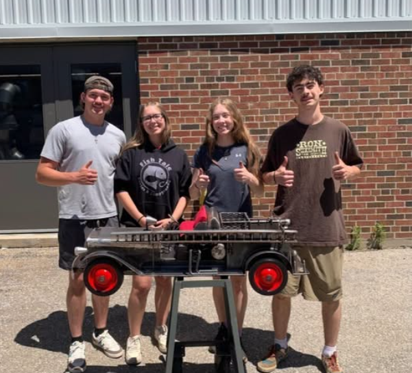 Orangeville’s retired 1931 Bickle fire truck has taken on a new form in the hands of four students at Orangeville District Secondary School