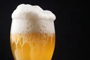 foamy beer head