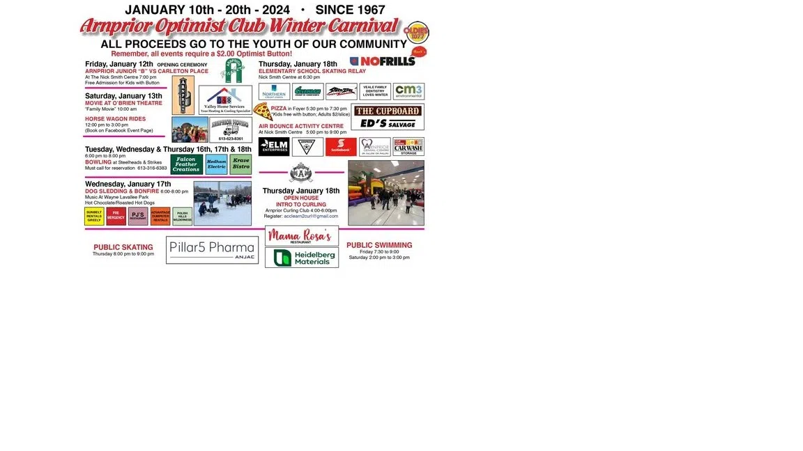 COMMUNITY SPOTLIGHT: Arnprior Optimist Winter Carnival Begins | Oldies ...