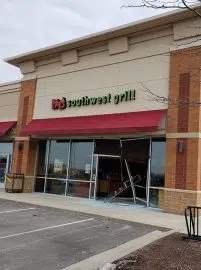 Video Captures the Moment the Car Was Driven Through Moe's Dining Room on Tuesday 