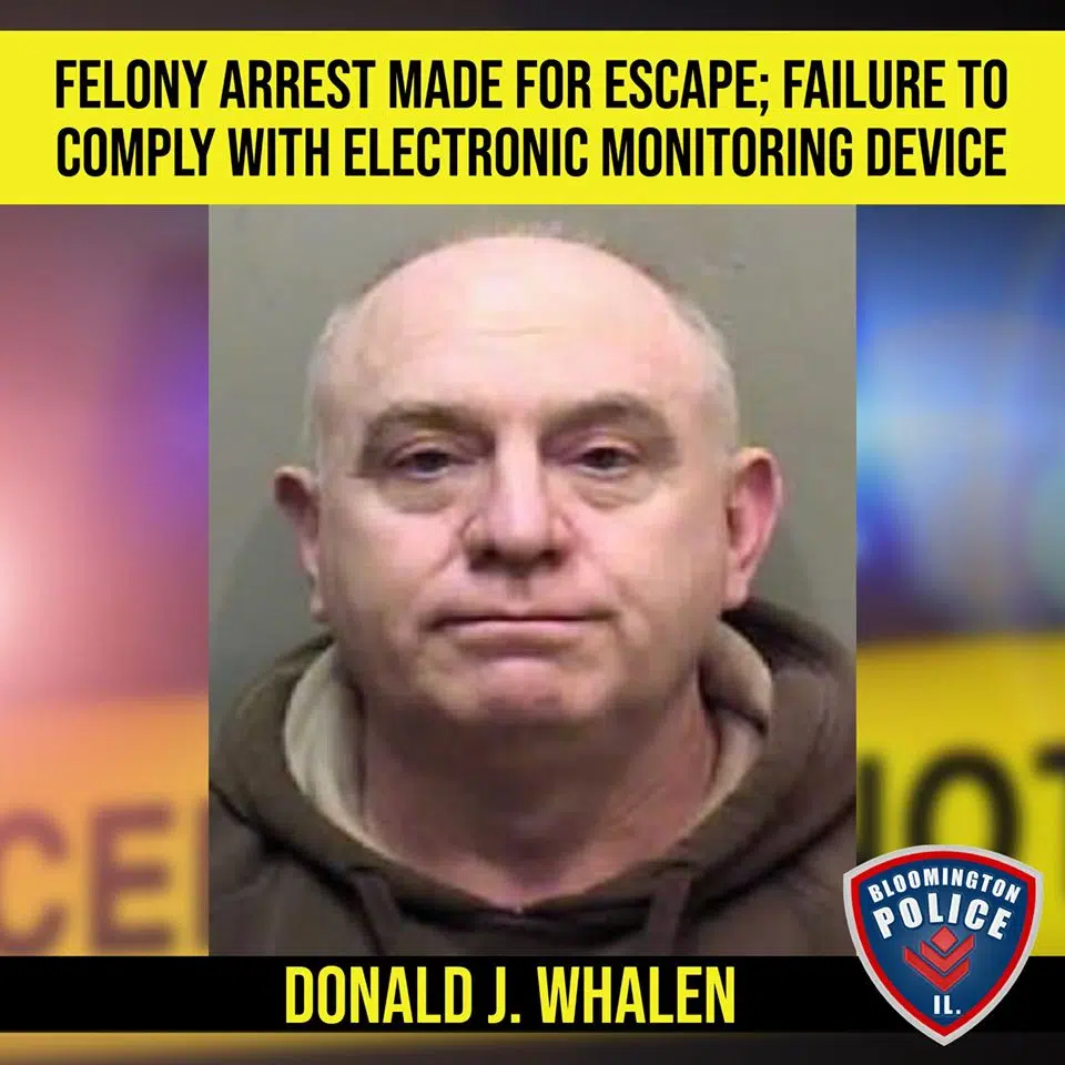 BPD: Donald Whalen Arrested: Escape, Failure to Comply with Electronic Monitoring Device