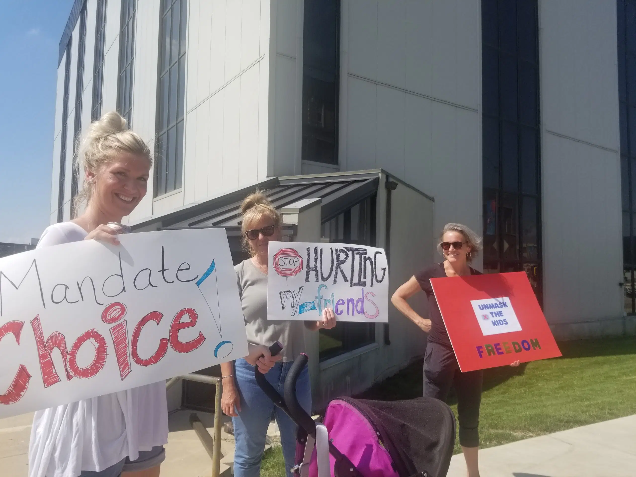 Unmask Our Children Protest at McLean County Health Department