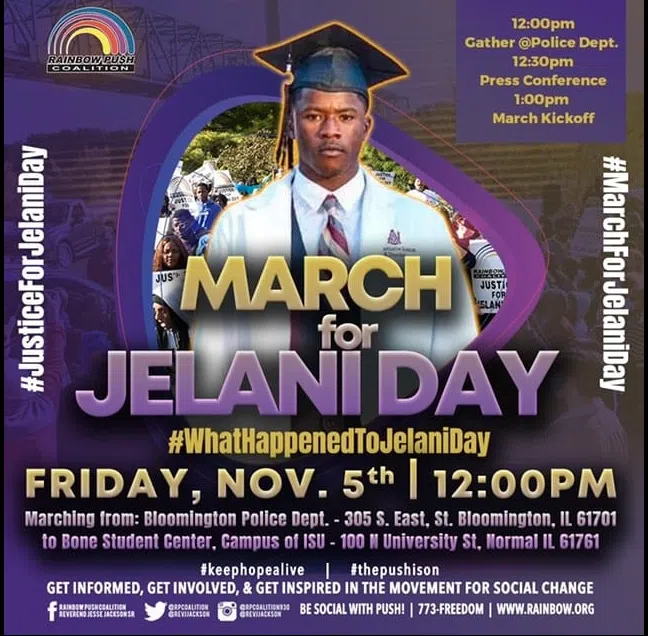 Route Notification for Justice for Jelani Day Planned Demonstration