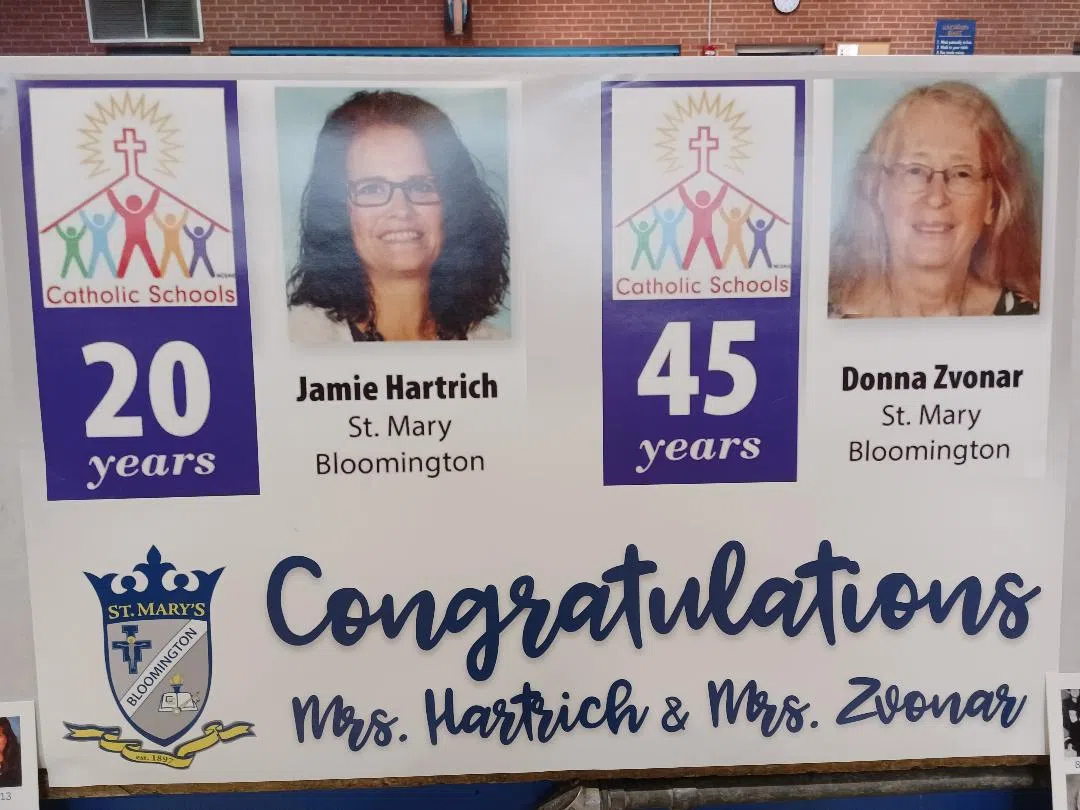 St. Mary's School Honors Jamie Hartrich and Donna Zvonar