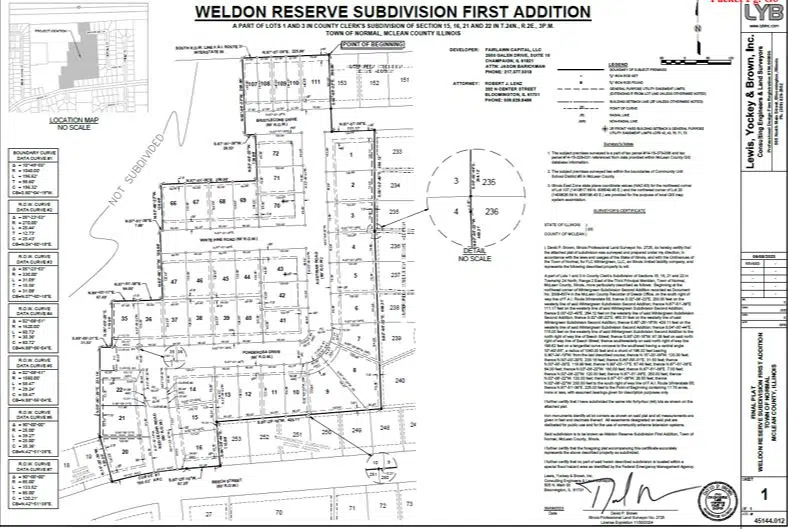 Weldon Reserve First Addition Approved by Normal | www.cities929.com