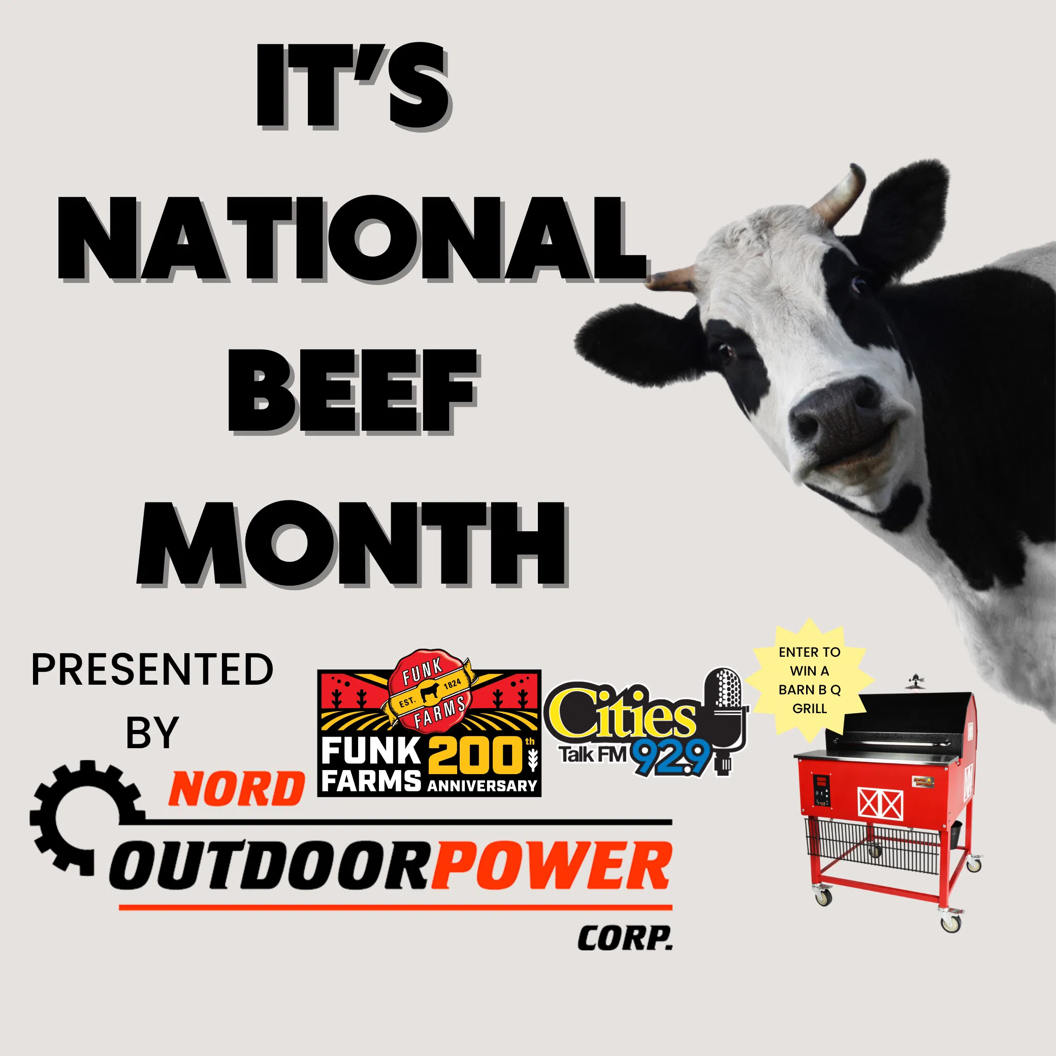 National Beef Month Giveaway with Funk Farms & Nord Outdoor Power!