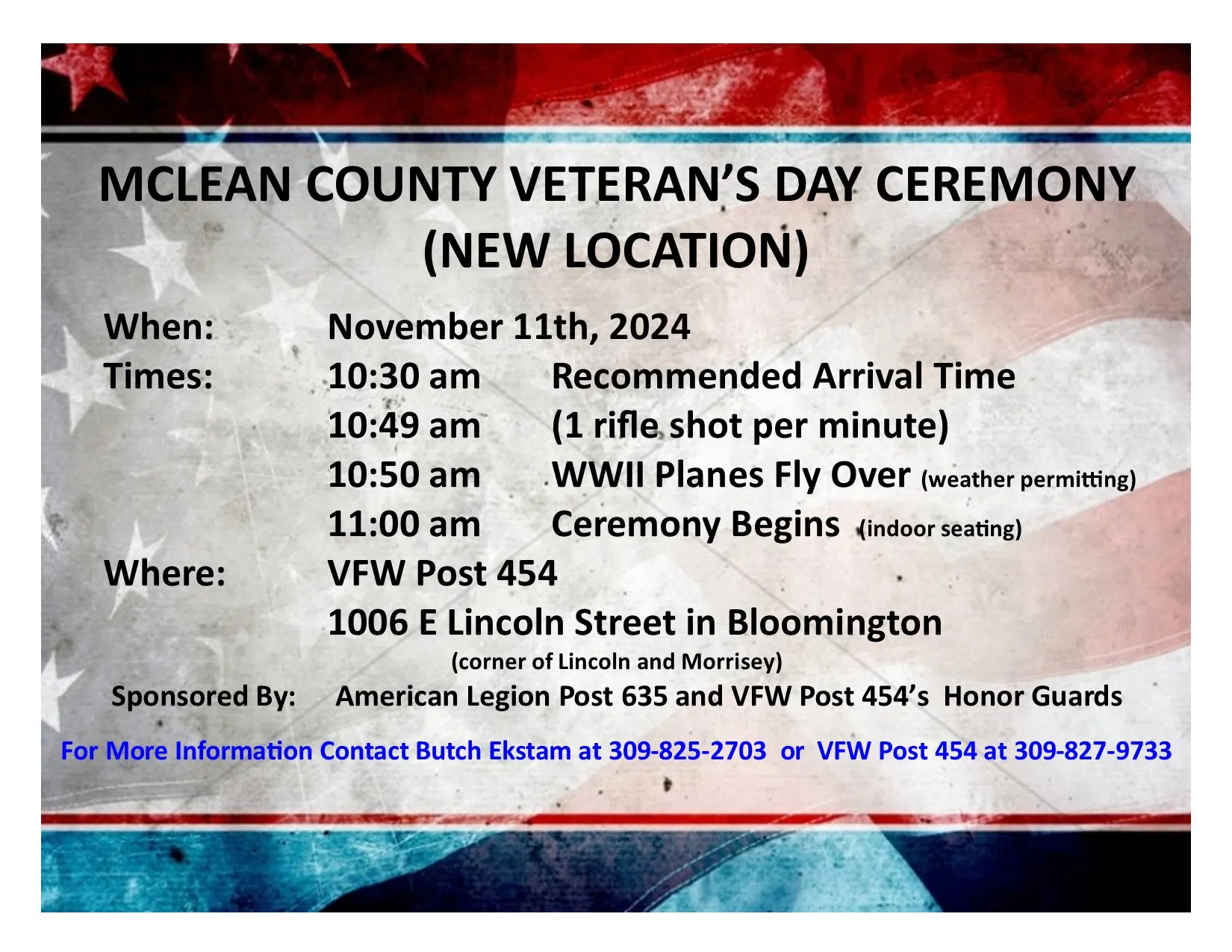 McLean County Veterans Day Ceremony Moves to New Location for 2024
