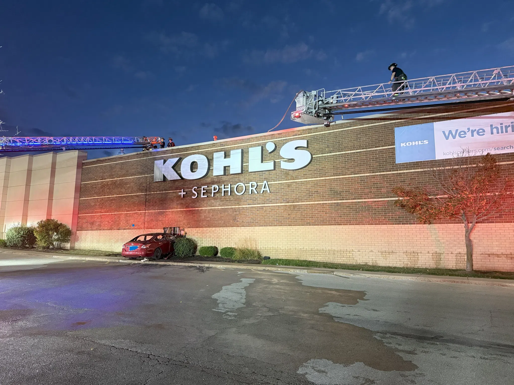 Car Crashes Into Kohl's, Sparks Fire at Eastland Mall