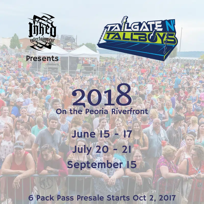 DATES ANNOUNCED FOR 2018 TAILGATE N' TALLBOYS MUSIC SERIES