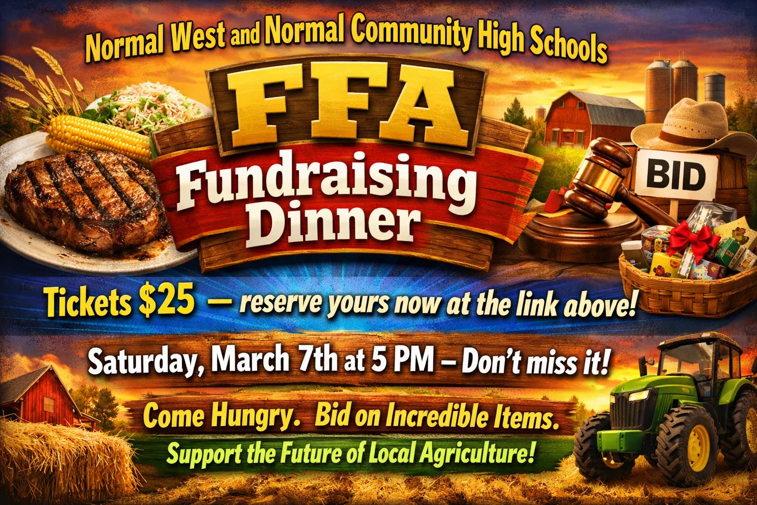 Normal West and Normal Community High Schools FFA Fundraising Dinner