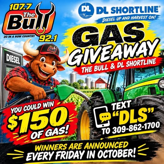 Win FREE GAS from DL Shortline & The Bull!