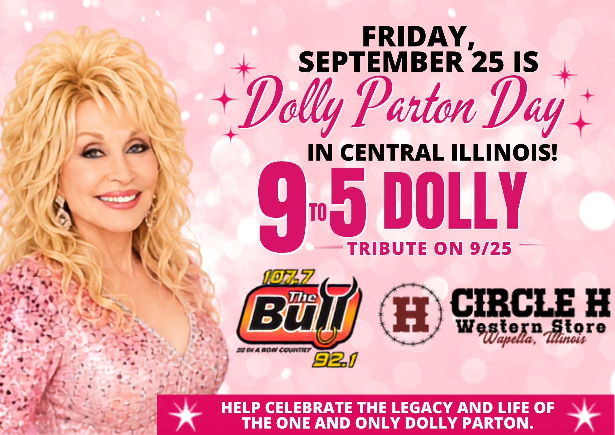 Dolly Parton Day on The Bull on 9/25 (9 To 5)