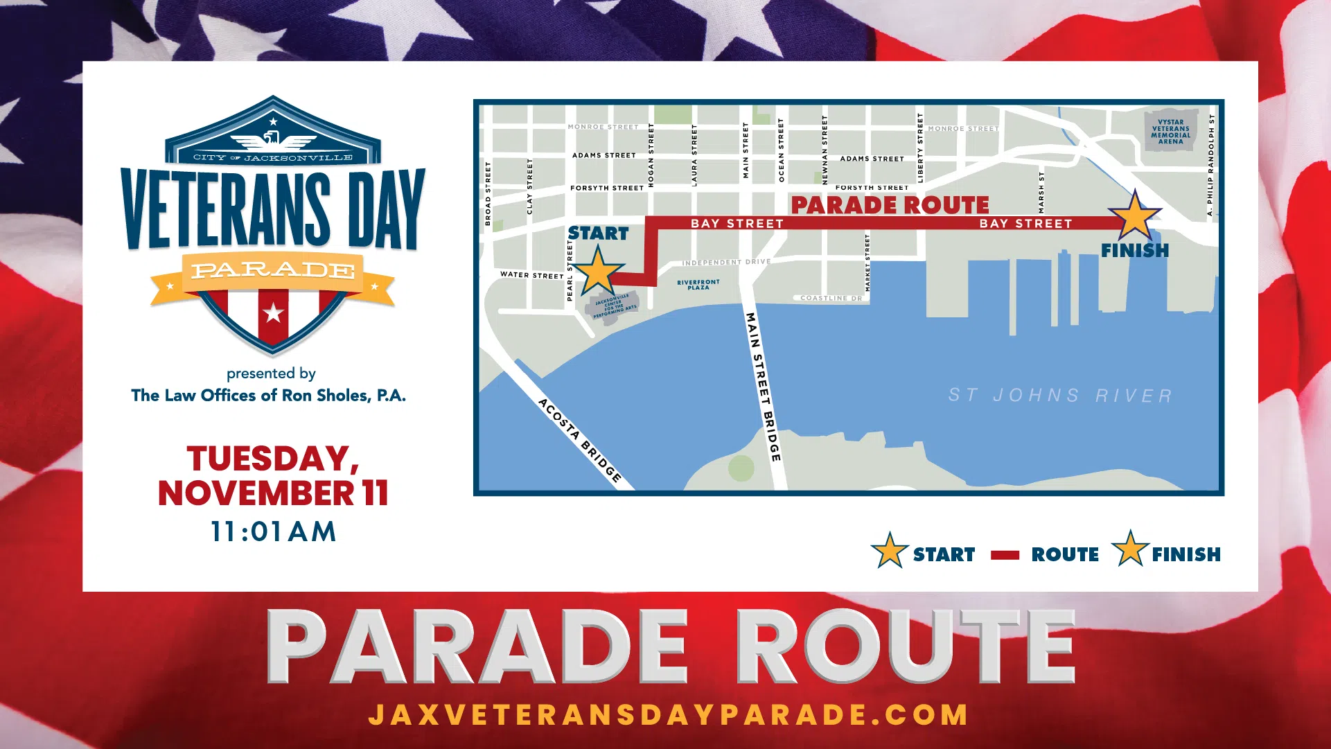 Feature: https://specialevents.coj.net/Special-Events/Veterans-Day-Parade.aspx