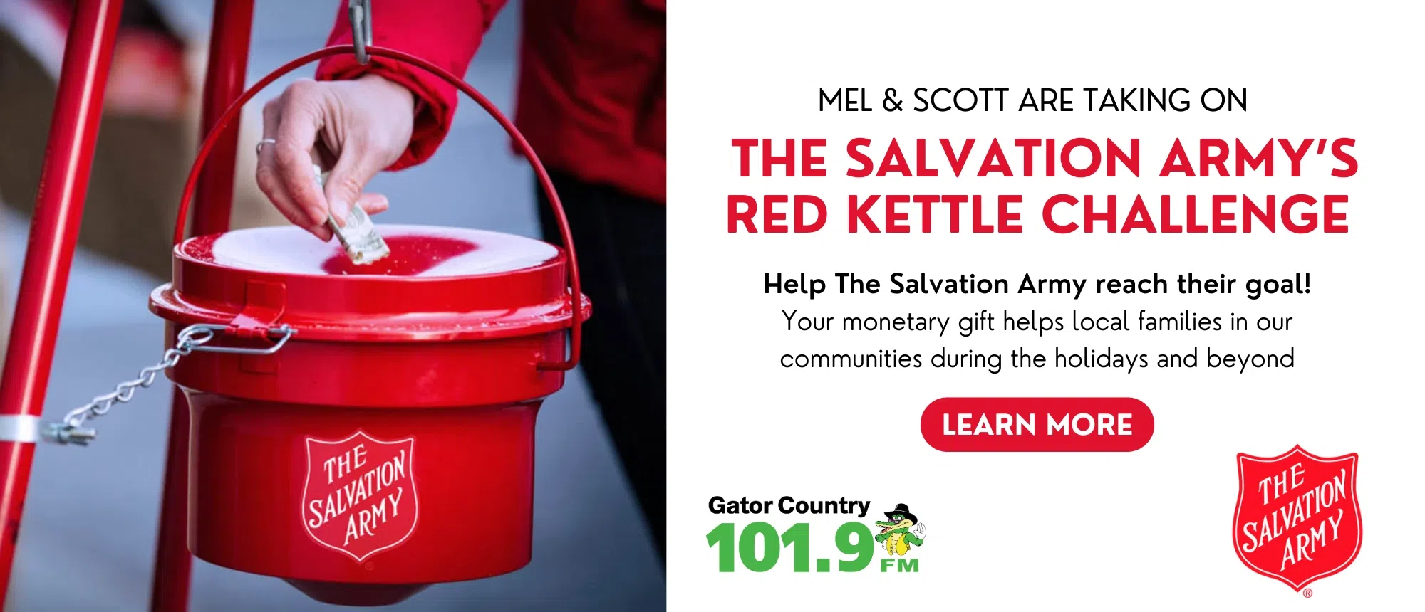 Feature: https://www.gatorcountry1019.com/red-kettle-challenge/