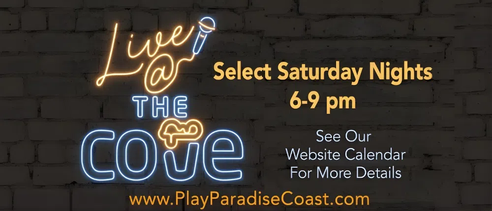 Feature: https://playparadisecoast.com/the-cove/live-at-the-cove/