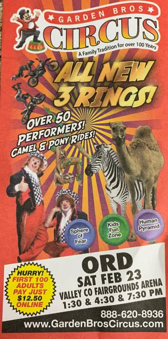 Garden Bros Circus in Ord has Been Cancelled
