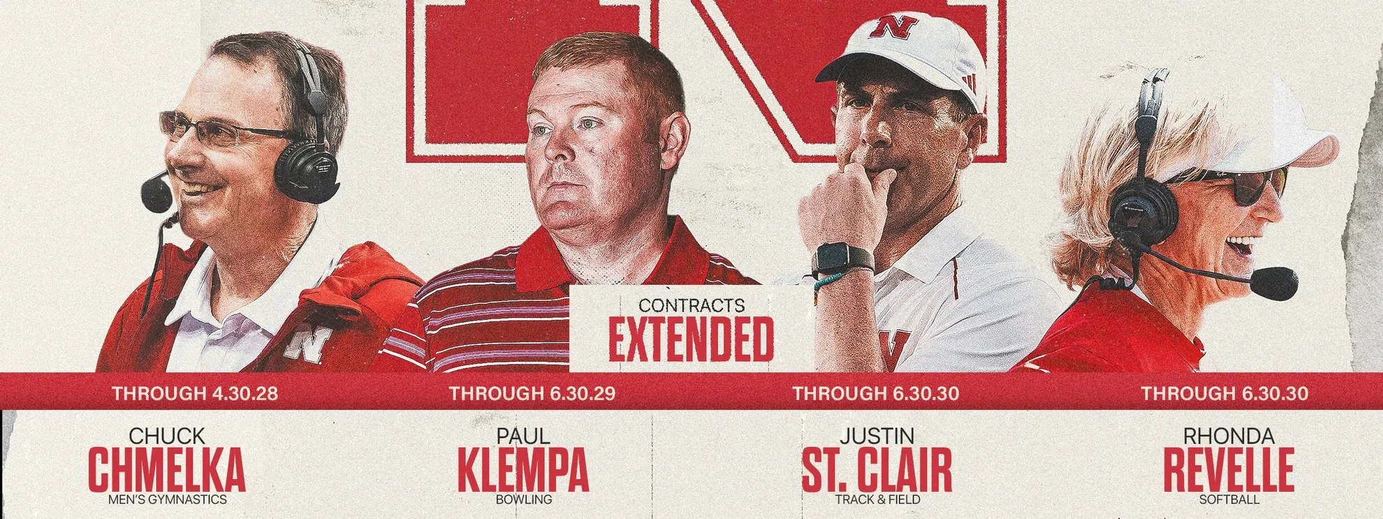 Huskers Sign Head Coaches to New Deals
