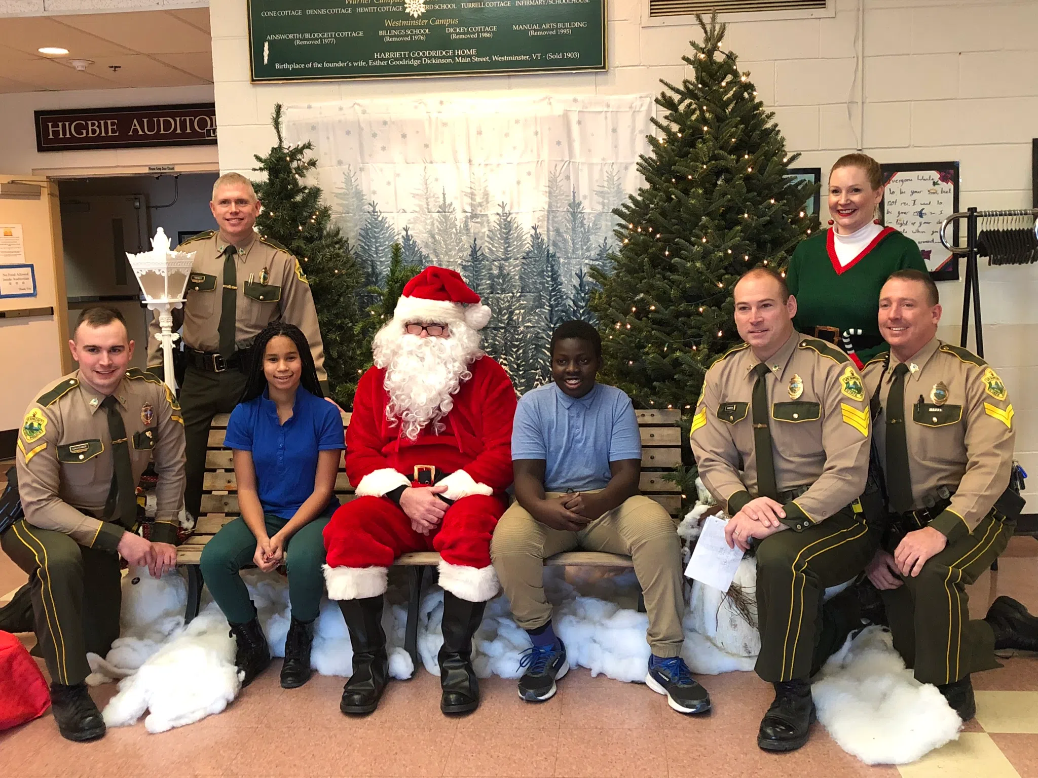 Westminster Barracks / Vermont State Police join Santa to bring toys to school