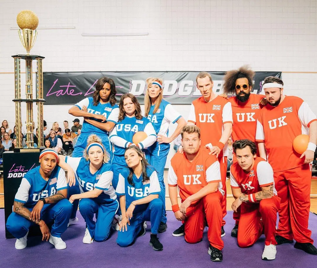 WATCH: Team USA vs Team UK in Celebrity Dodgeball Game