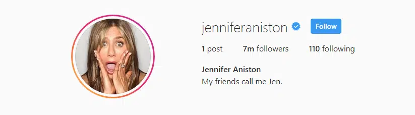 Jennifer Aniston Joins Instagram