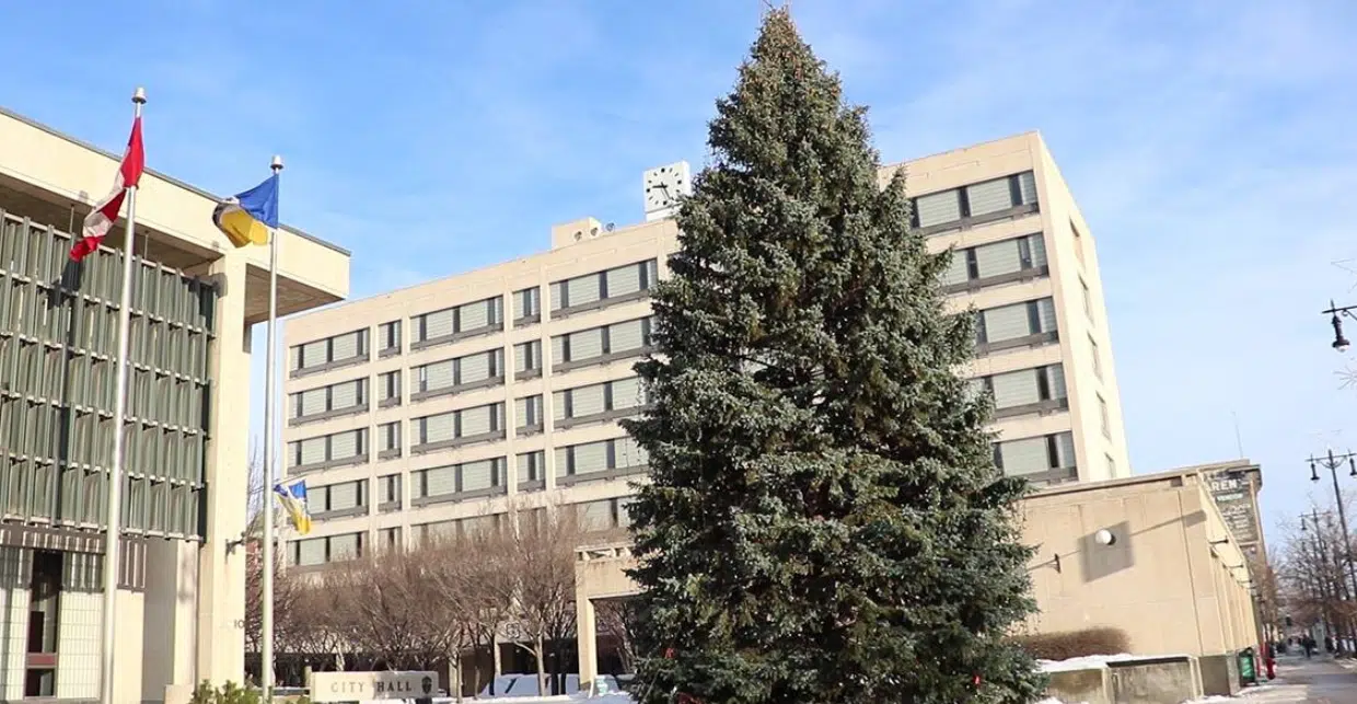 Winnipeg City Hall Getting Christmas Tree