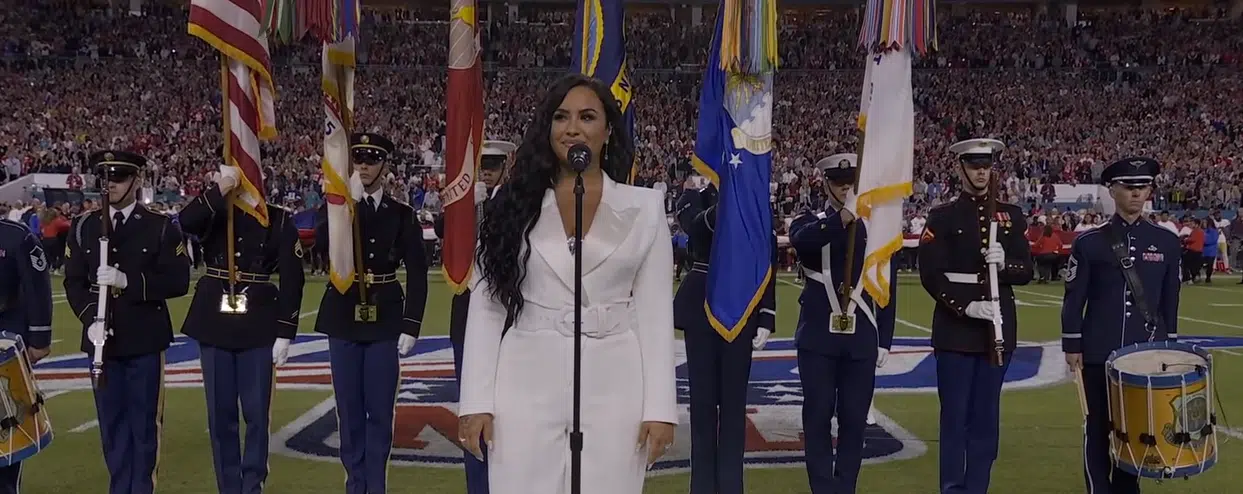 Demi Lovato Sings the National Anthem - Super Bowl LIV