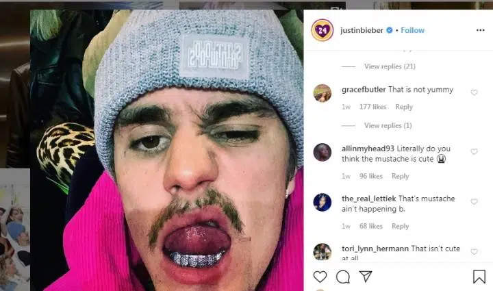 Justin Bieber Loves That Everyone Hates His Mustache