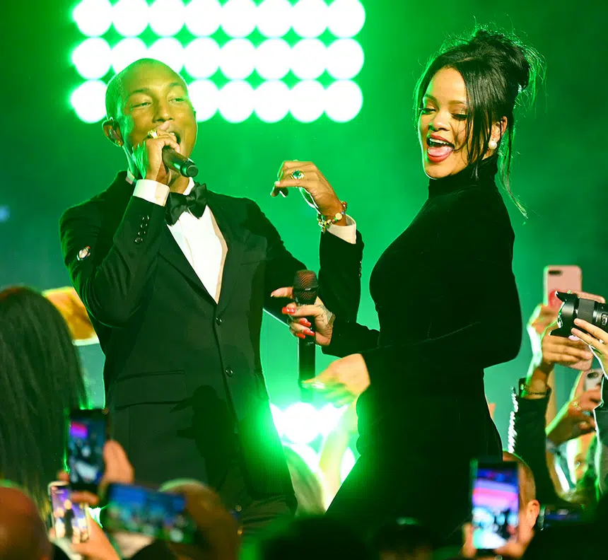 Rihanna Is Spending Valentine's Day in the Studio With Pharrell