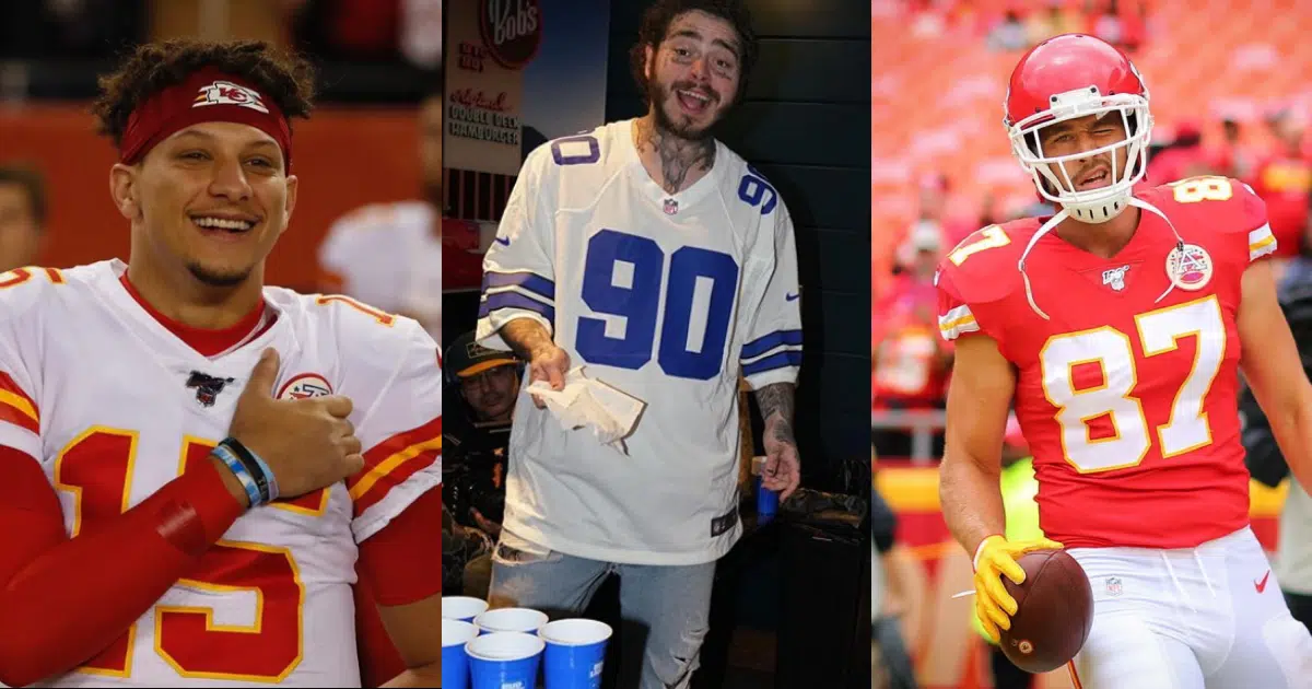 Post Malone Got Patrick Mahomes & Travis Kelce Tattoos After Losing Beer Pong Bet [PIC]