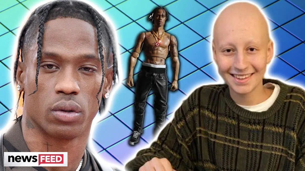 Travis Scott Makes Good on Promise to Fan Who Beat Cancer by Gifting Him a Travis Toy [PICS]