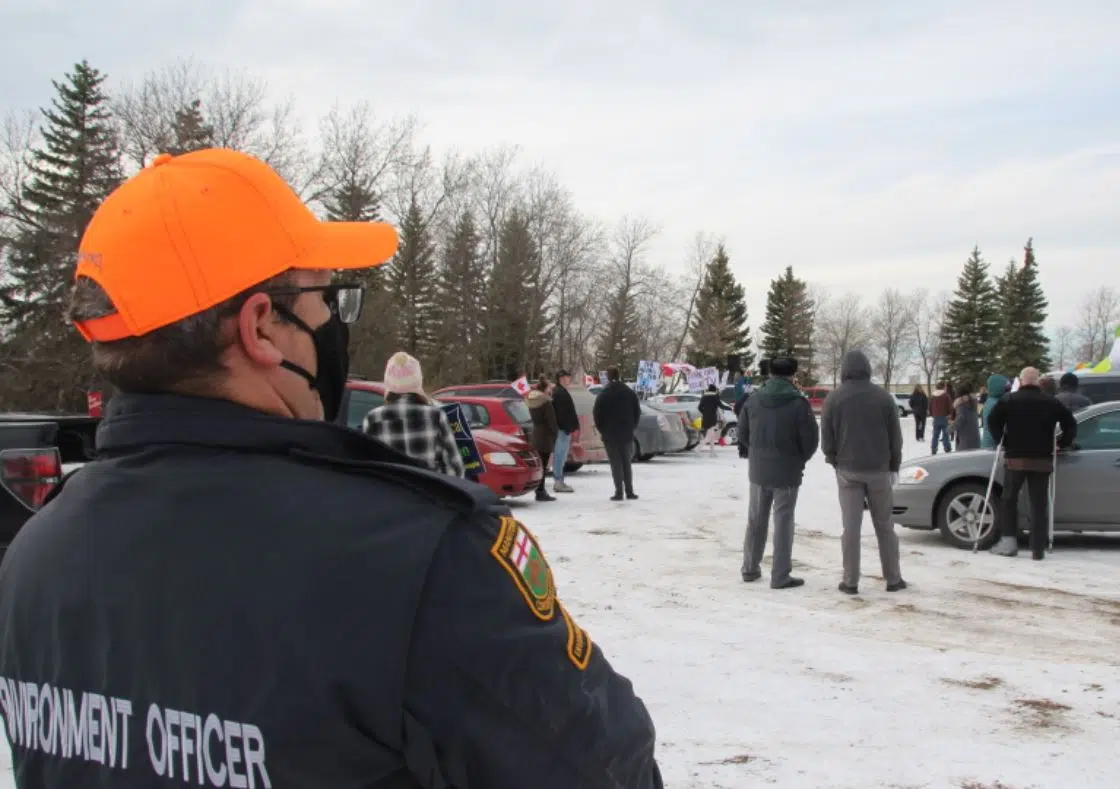 Anti Mask Rally In Steinbach