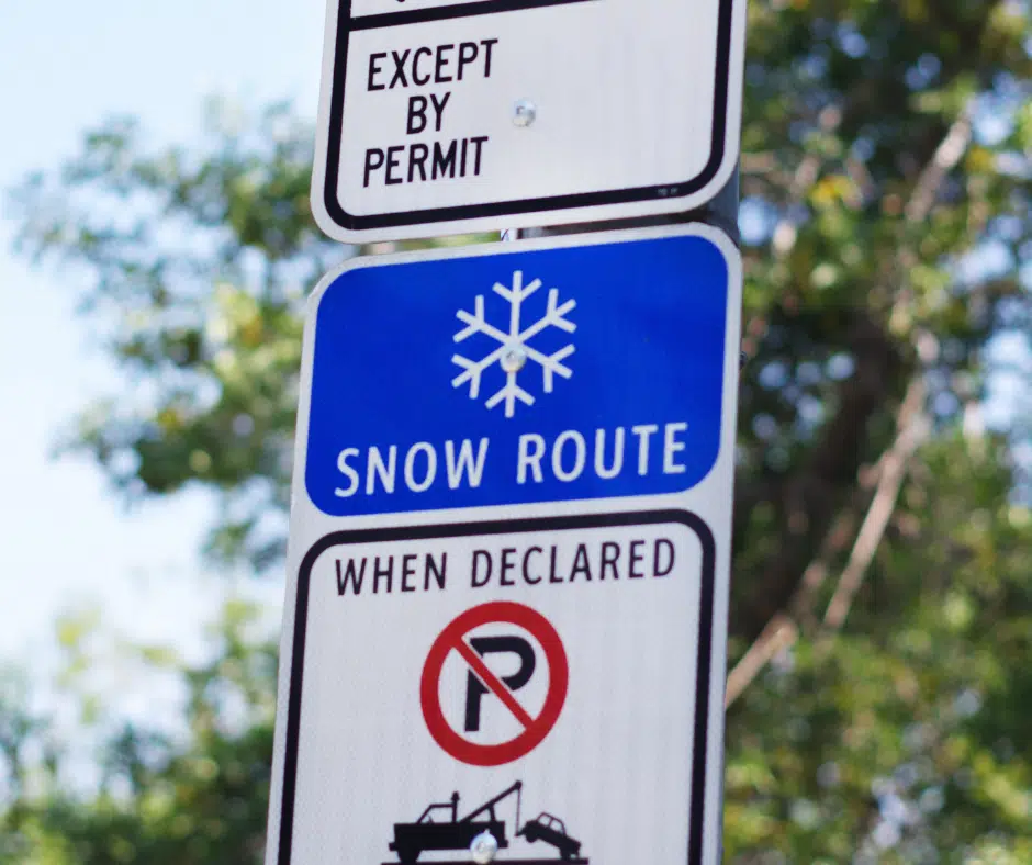 Annual Snow Route Parking Ban In Effect!