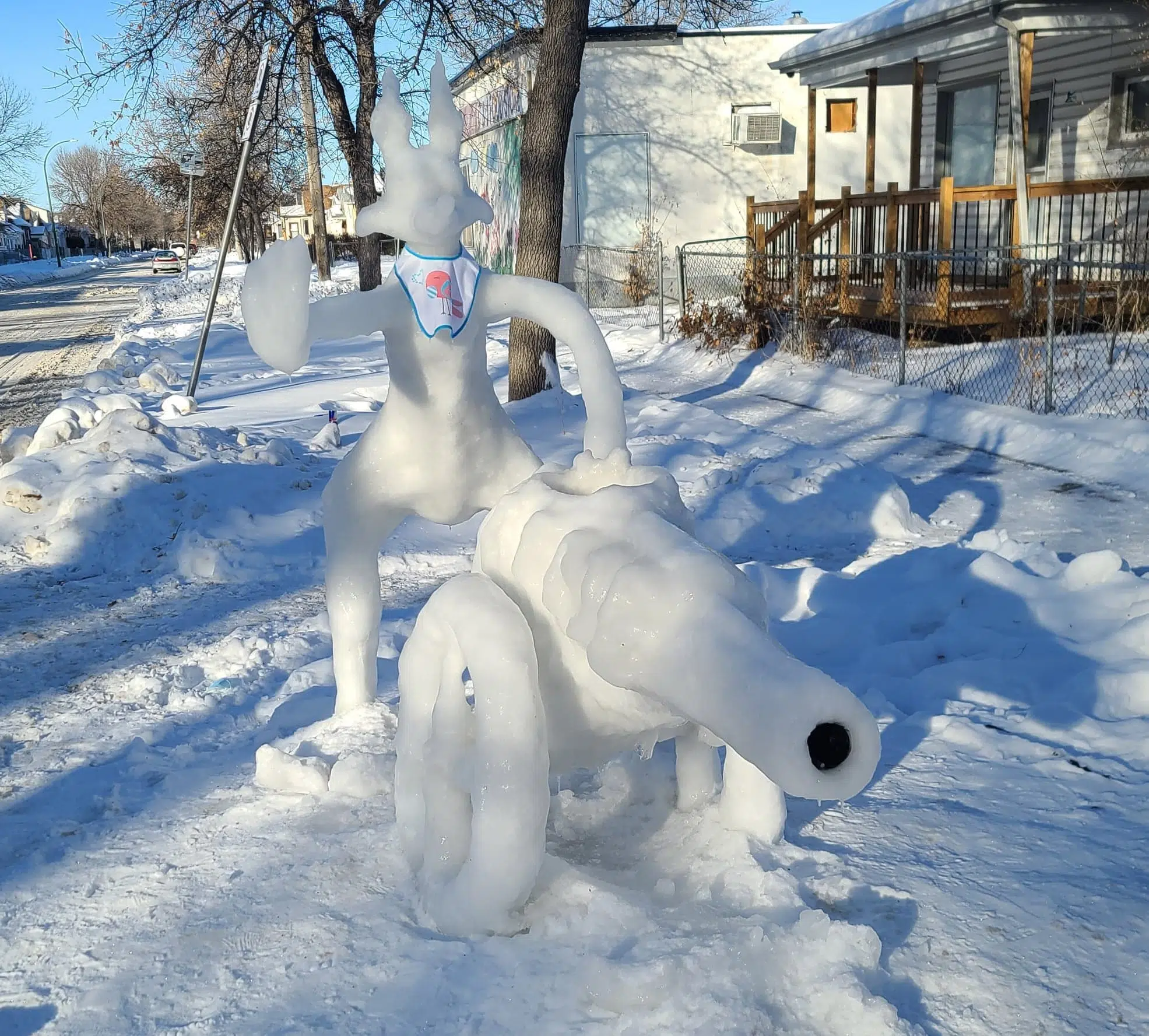 Winnipegger Makes Looney Tunes Ice Sculptures