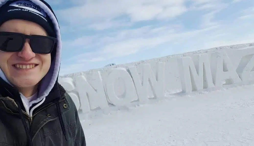 The Snow Maze in Winnipeg is Being Built