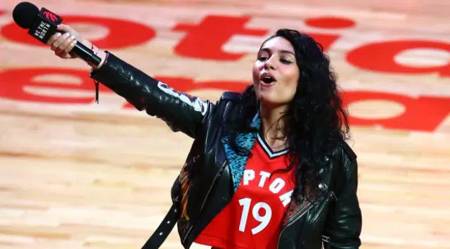 Alessia Cara Performing Canadian Anthem at 2021 NBA All -Star Game