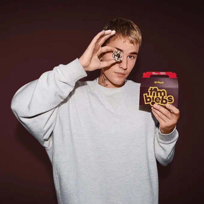 [WATCH] Justin Bieber Creates New 'TimBiebs' For Tim Hortons