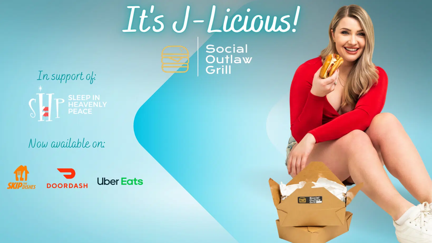 Try The New J-Licious Burger In Support of SHP Manitoba!