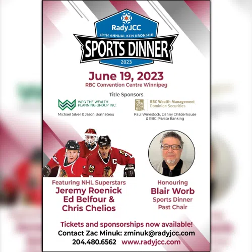 2023 Rady JCC Ken Kronson Sports Dinner ENERGY 106 · Winnipeg's 1