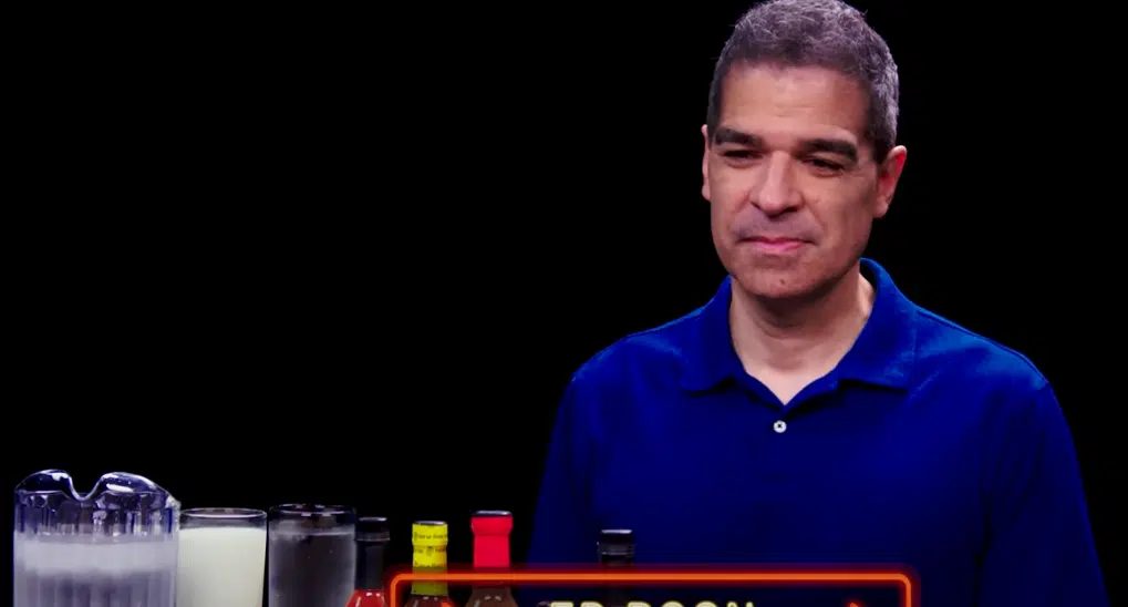 (Hot Ones) Mortal Kombat Co-Creator Ed Boon Feels Toasty While Eating Spicy Wings